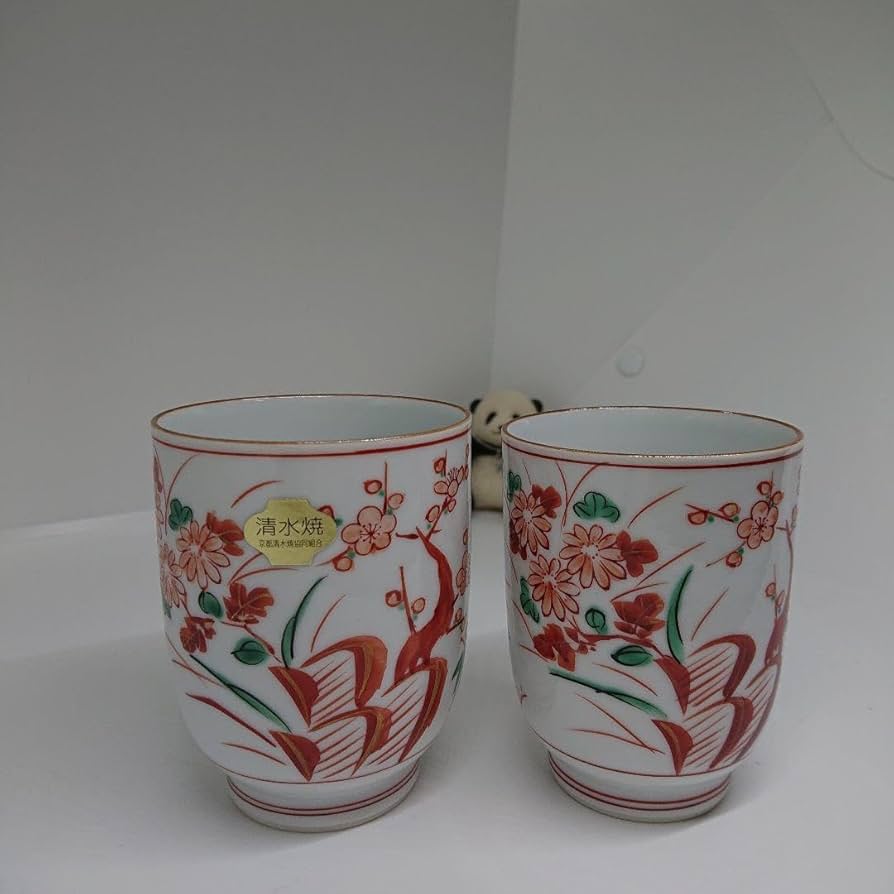 Amazon | 京焼 清水焼 雲楽窯 湯呑 ペア | ノーブランド品